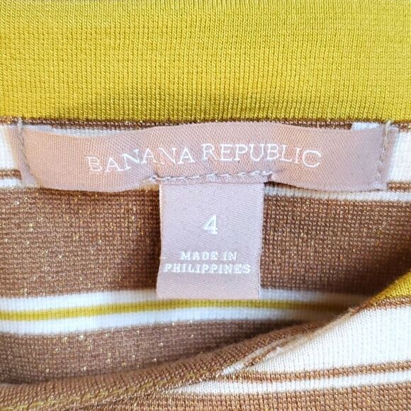 Banana Republic Striped Sheath Dress - Size 4 - Picture 4 of 6